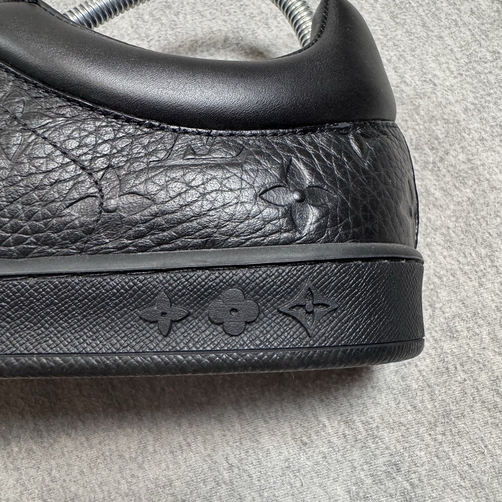 LOUIS VUITTON Luxembourg Monogram Shoes Black Mens Size US 9.5 Sneakers - Picture 7 of 16